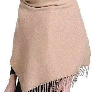 Tan Blanket Scarf Shawl Cozy Cashmere Feel